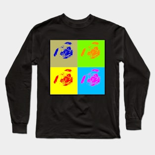 pug andy warhole style pop art Long Sleeve T-Shirt